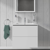L-Cube Two Drawer Wall-Mount Vanity Unit Concrete Gray
