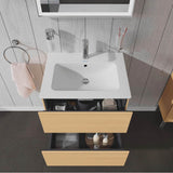 L-Cube Two Drawer Wall-Mount Vanity Unit Concrete Gray