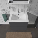L-Cube Two Drawer Wall-Mount Vanity Unit Concrete Gray
