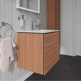 L-Cube Two Drawer Wall-Mount Vanity Unit Concrete Gray