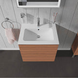 L-Cube Two Drawer Wall-Mount Vanity Unit Concrete Gray