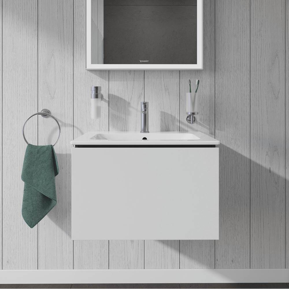 L-Cube One Drawer Wall-Mount Vanity Unit Concrete Gray