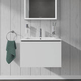 L-Cube One Drawer Wall-Mount Vanity Unit Concrete Gray
