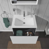L-Cube One Drawer Wall-Mount Vanity Unit Concrete Gray