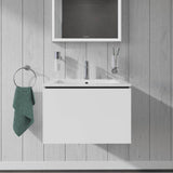L-Cube One Drawer Wall-Mount Vanity Unit Concrete Gray