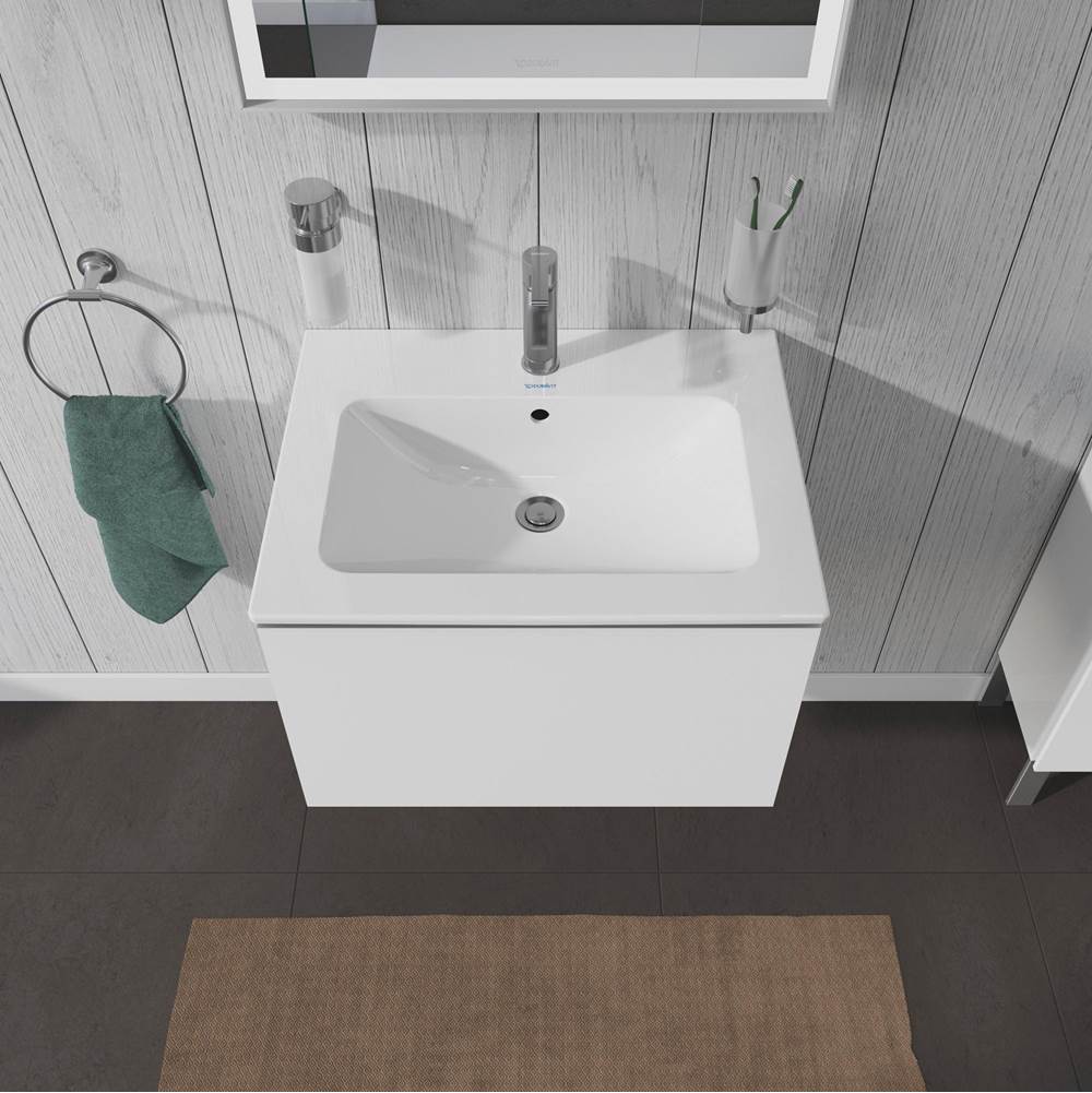 L-Cube One Drawer Wall-Mount Vanity Unit Concrete Gray
