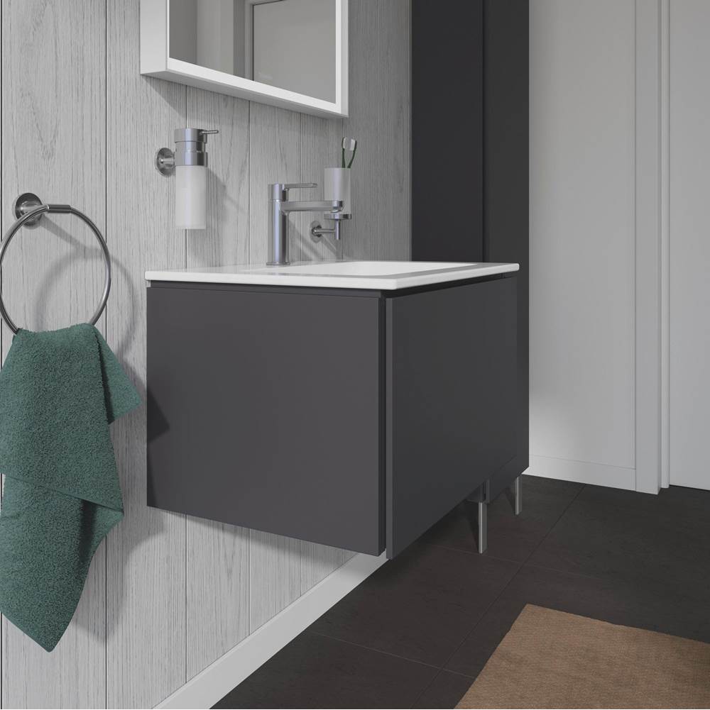 L-Cube One Drawer Wall-Mount Vanity Unit Concrete Gray