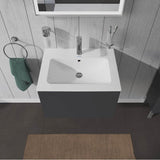 L-Cube One Drawer Wall-Mount Vanity Unit Concrete Gray