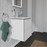 L-Cube Two Drawer Wall-Mount Vanity Unit Concrete Gray