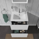 L-Cube Two Drawer Wall-Mount Vanity Unit Concrete Gray