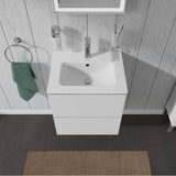 L-Cube Two Drawer Wall-Mount Vanity Unit Concrete Gray
