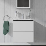 L-Cube Two Drawer Wall-Mount Vanity Unit Concrete Gray