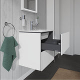 L-Cube Two Drawer Wall-Mount Vanity Unit Concrete Gray
