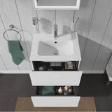 L-Cube Two Drawer Wall-Mount Vanity Unit Concrete Gray