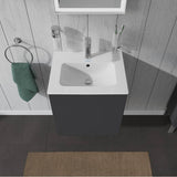 L-Cube Two Drawer Wall-Mount Vanity Unit Concrete Gray