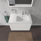 L-Cube Two Drawer Wall-Mount Vanity Unit Concrete Gray