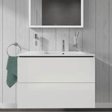 L-Cube Two Drawer Wall-Mount Vanity Unit Concrete Gray