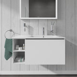L-Cube One Drawer Wall-Mount Vanity Unit Concrete Gray