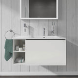 L-Cube One Drawer Wall-Mount Vanity Unit Concrete Gray