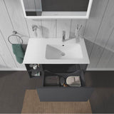L-Cube One Drawer Wall-Mount Vanity Unit Concrete Gray