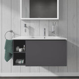 L-Cube One Drawer Wall-Mount Vanity Unit Concrete Gray