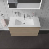 L-Cube Two Drawer Wall-Mount Vanity Unit Concrete Gray