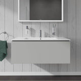 L-Cube One Drawer Wall-Mount Vanity Unit Concrete Gray
