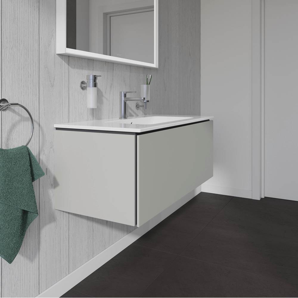 L-Cube One Drawer Wall-Mount Vanity Unit Concrete Gray