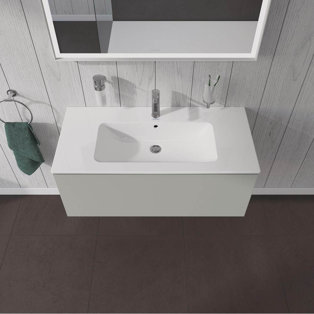 L-Cube One Drawer Wall-Mount Vanity Unit Concrete Gray