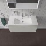 L-Cube One Drawer Wall-Mount Vanity Unit Concrete Gray