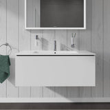 L-Cube One Drawer Wall-Mount Vanity Unit Concrete Gray