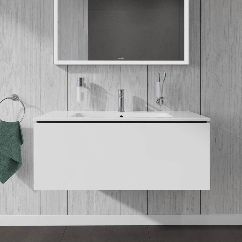L-Cube One Drawer Wall-Mount Vanity Unit Concrete Gray