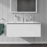 L-Cube One Drawer Wall-Mount Vanity Unit Concrete Gray