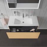 L-Cube One Drawer Wall-Mount Vanity Unit Concrete Gray
