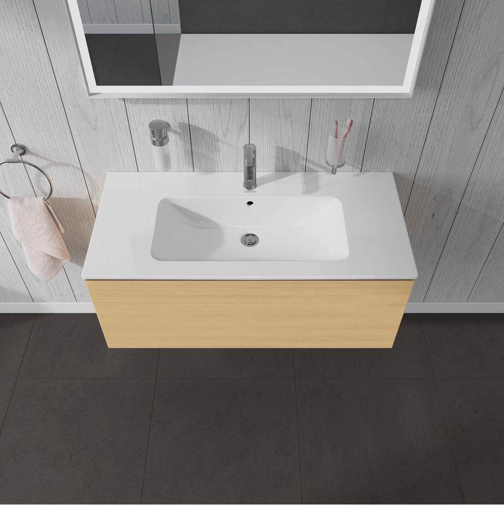 L-Cube One Drawer Wall-Mount Vanity Unit Concrete Gray