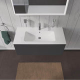 L-Cube One Drawer Wall-Mount Vanity Unit Concrete Gray