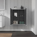 L-Cube Semi-Tall Cabinet Concrete Gray