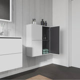 L-Cube Semi-Tall Cabinet Concrete Gray