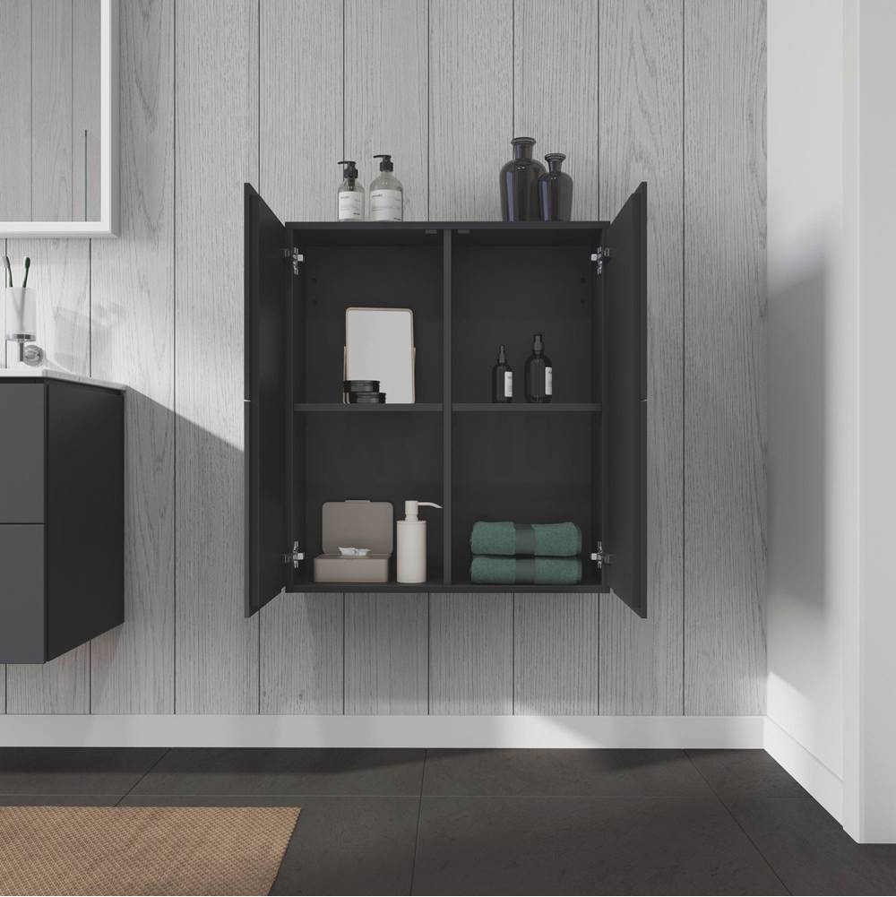L-Cube Semi-Tall Cabinet Concrete Gray