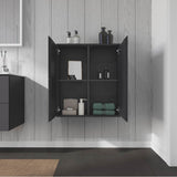 L-Cube Semi-Tall Cabinet Concrete Gray