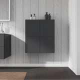 L-Cube Semi-Tall Cabinet Concrete Gray