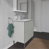 L-Cube Two Drawer Floorstanding Vanity Unit Concrete Gray