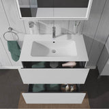 L-Cube Two Drawer Floorstanding Vanity Unit Concrete Gray