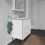 L-Cube Two Drawer Floorstanding Vanity Unit Concrete Gray