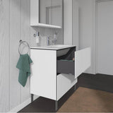 L-Cube Two Drawer Floorstanding Vanity Unit Concrete Gray