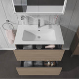 L-Cube Two Drawer Floorstanding Vanity Unit Concrete Gray
