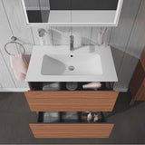 L-Cube Two Drawer Floorstanding Vanity Unit Concrete Gray