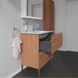 L-Cube Two Drawer Floorstanding Vanity Unit Concrete Gray