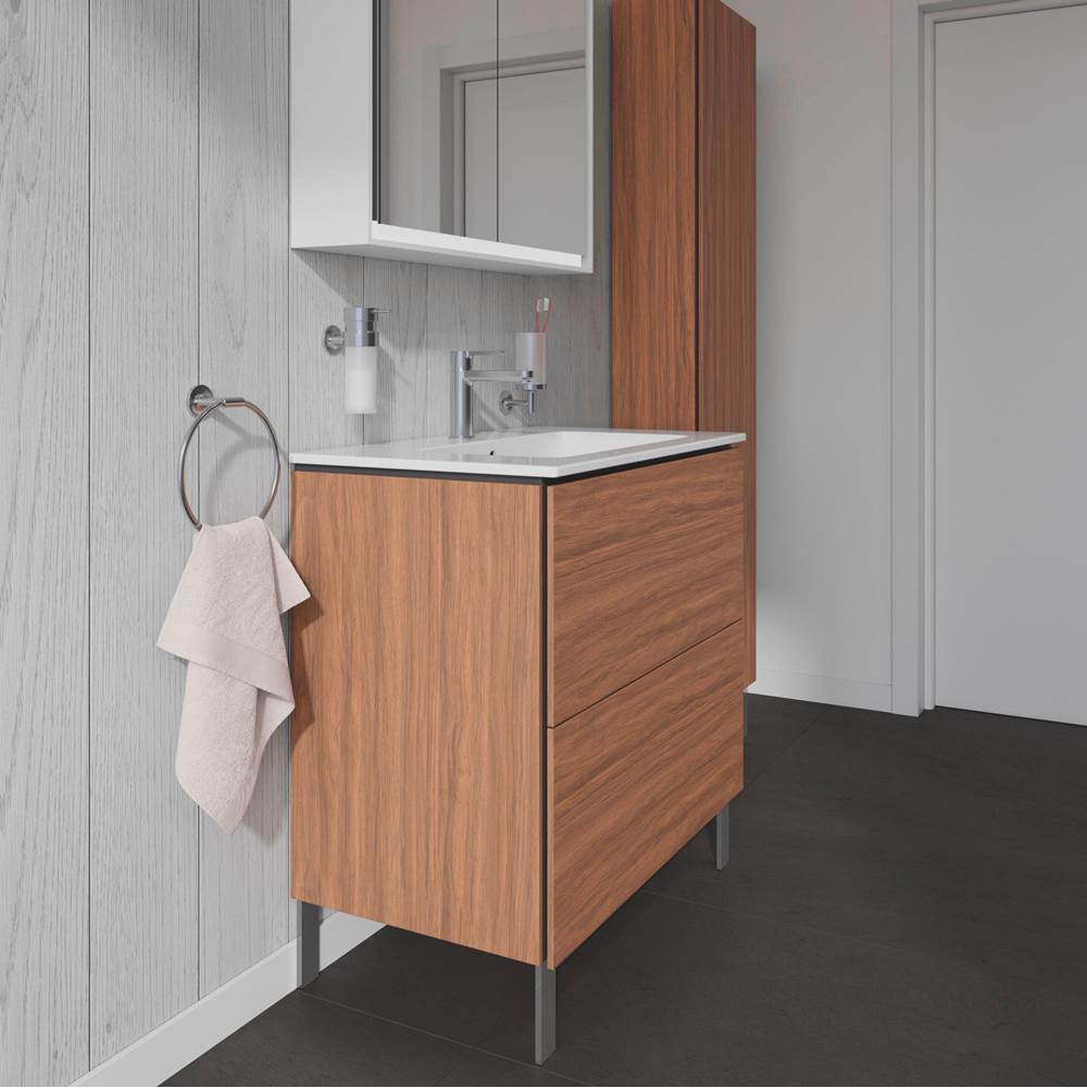L-Cube Two Drawer Floorstanding Vanity Unit Concrete Gray