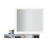 L-Cube Wall Shelf with Three Compartments Concrete Gray